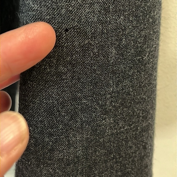 Talbot’s Petites Cropped 100% Wool Blazer Charcoal Gray Sz 14P - Picture 12 of 13